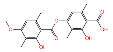 2-Hydroxy-4-[(2-hydroxy-4-methoxy-3,6-dimethylbenzoyl)oxy]-3,6-dimethylbenzoic acid